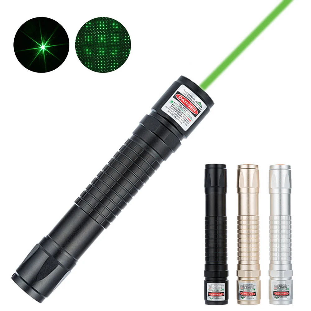 

532nm 8000M High Power Green Laser Pointer Adjustable Focus Star shape Light Pen Lazer Beam Military Green Lasers
