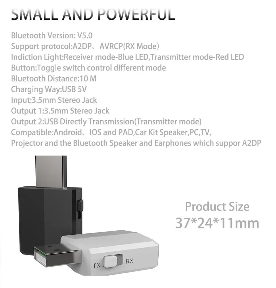 3 в 1 USB Bluetooth-совместимый передатчик 5 0 TV приемник Беспроводные адаптеры для ПК