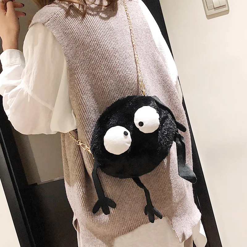 

Faux Fur Small Women Shoulder Bag Chain Shoulder Bag Winter Cute Messenger Bag 2021 New Can Store Personal Belongings