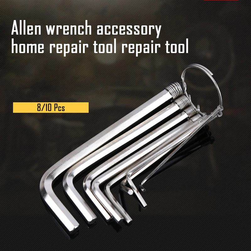 

New 8/10 PCS Inner Hexagon SSpanner Metric Combination Hex Key Wrench 1.5mm-10mm Mechanic Tool Set
