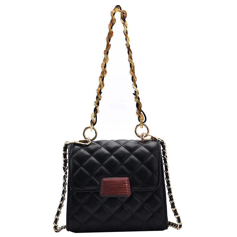 

Lattice Square Crossbody bag 2020 Fashion New High quality PU Leather Women's Designer Handbag Chain Shoulder Messenger Bag