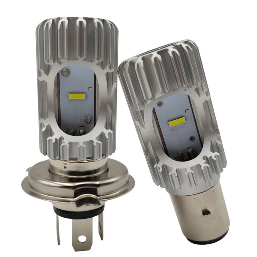Светодиодные лампы H4 BA20D для мотоциклетных фар супер яркие CSP 1860SMD 2500 мл 6000 К белые