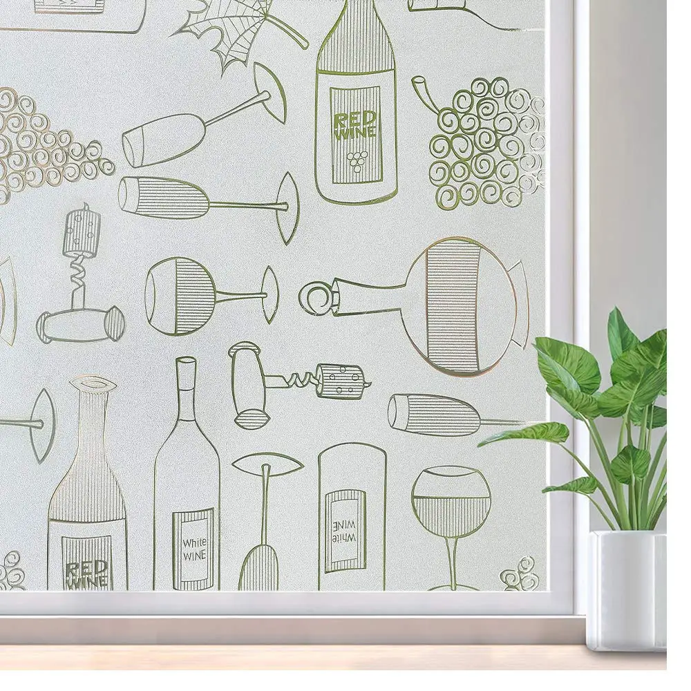 Самоклеящаяся виниловая матовая защитная пленка для окон BUNPIG|Декоративные