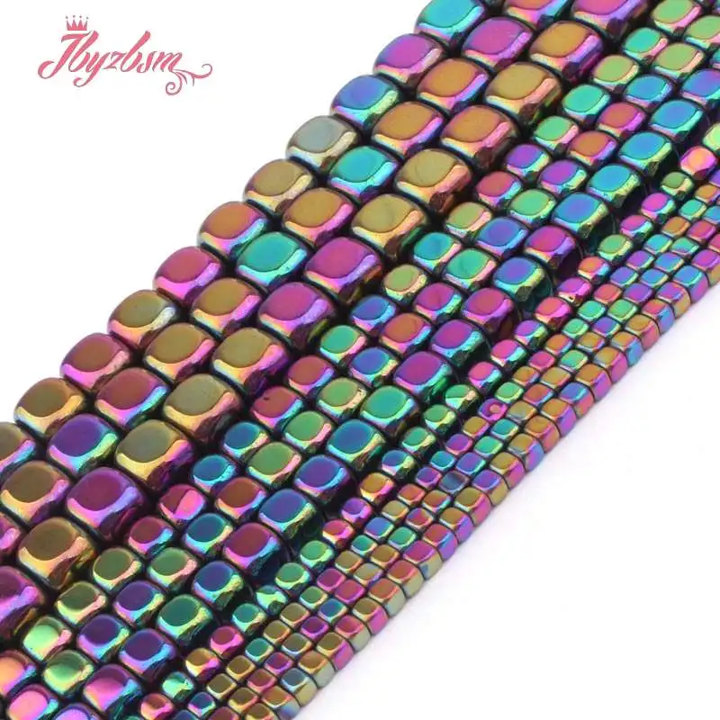 2 3 4 6 мм куб многокрасочный Гематит бусы из натурального камня бусины для