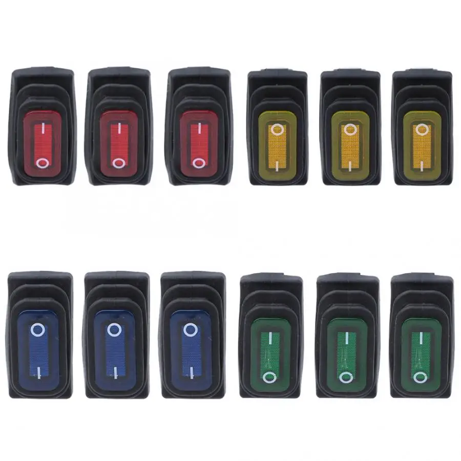 Выключатель питания 3 шт. выключатель света водонепроницаемая лампа Pin Тип