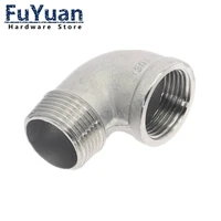 1pcs ss 304 stainless steel 90 degree elbow pipe fitting adapter dn6 dn100 female x male thread angled connectors