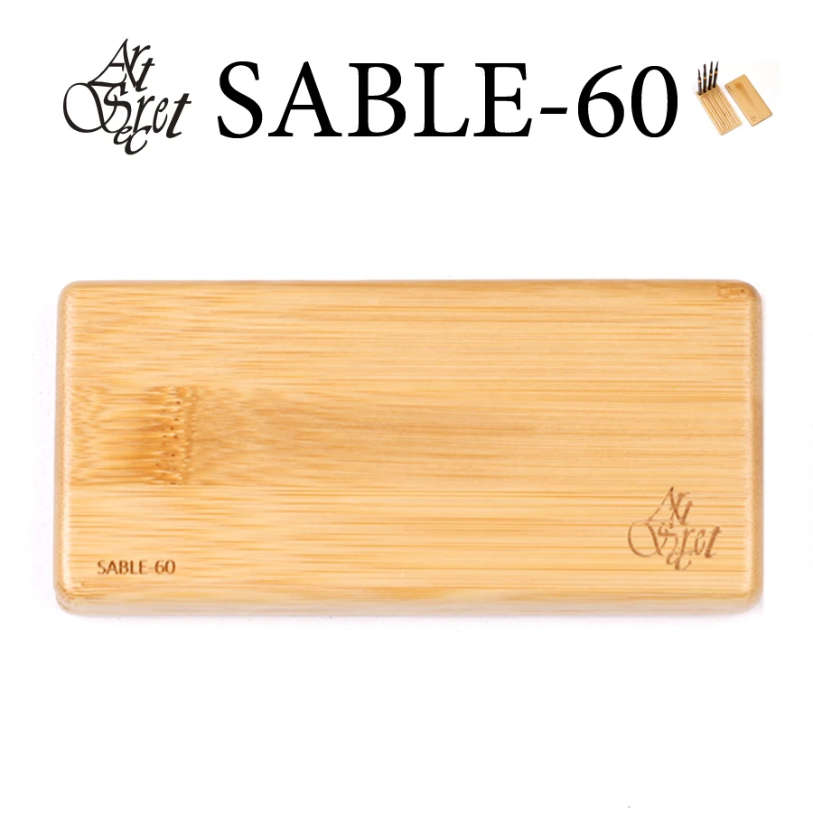 

Kolinsky Hair Black Brass Ferrule Aluminum Handle Bamboo Case Brushes For Water Color Painting Nail Art SABLE-60