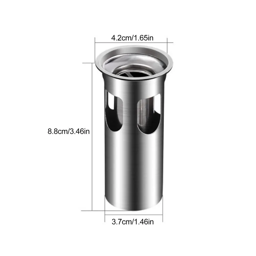 

New Stainless Steel Large Displacement Floor Strainer Cover Plug Sink Bathroom Water Drain Filter Insect Prevention Deodorant