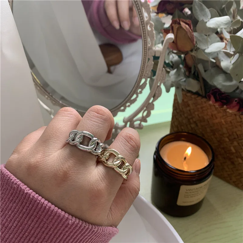 Женские кольца AOMU с ажурной застежкой витое серебристое Ювелирное Украшение в