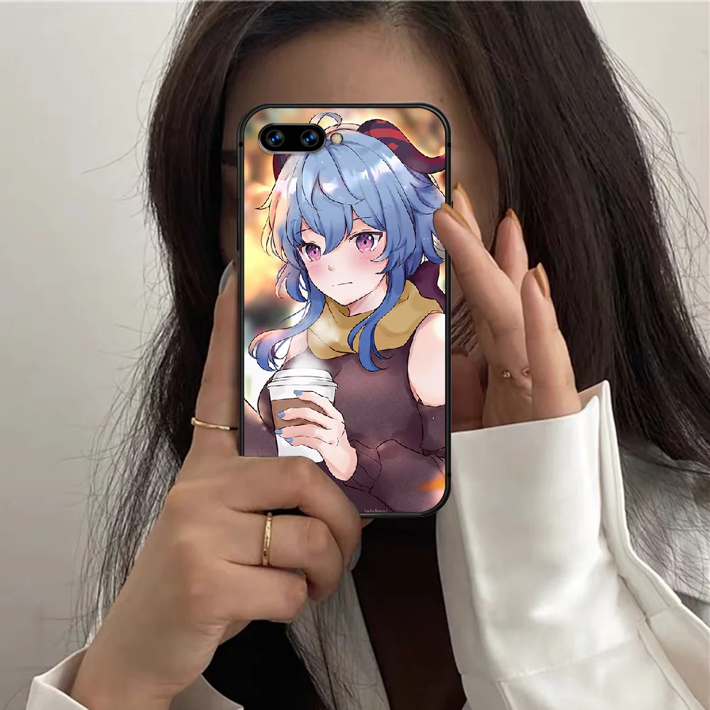 

Genshin Impact Ganyu Phone Case For HUAWEI Honor 7 8 A 9 X Mate 10 i 20 V 40 Pro Lite Y7 2019 black Cover Painting Coque 3D Etui