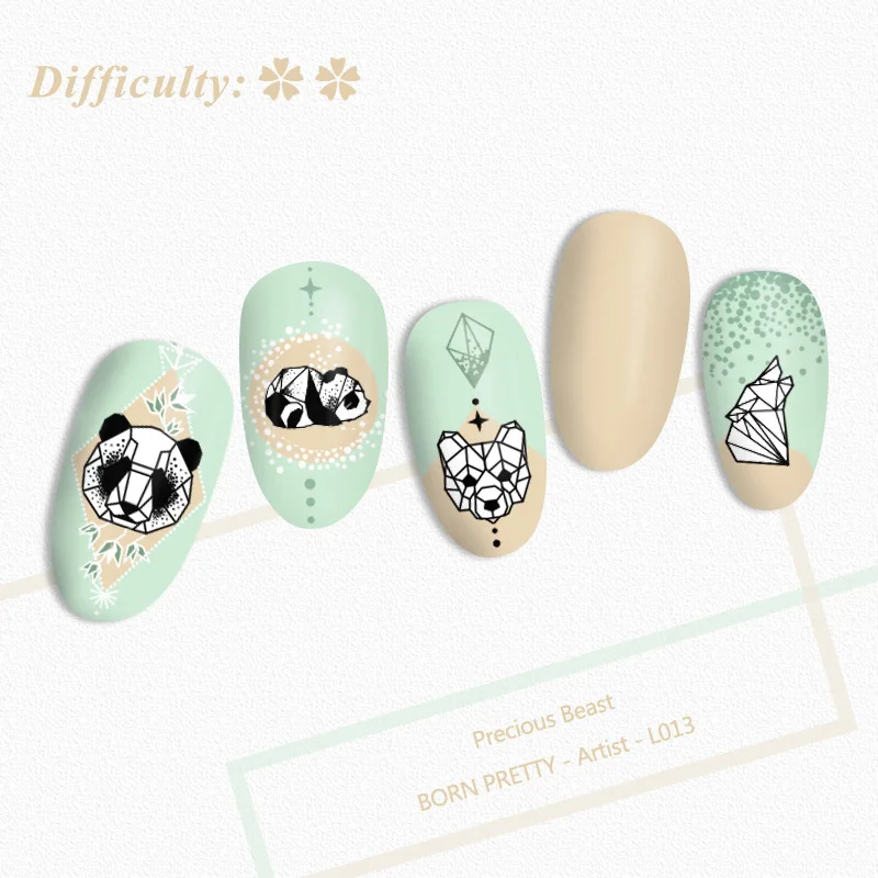 BORN PRETTY штампованные пластины для ногтей простой цветок милое изображение