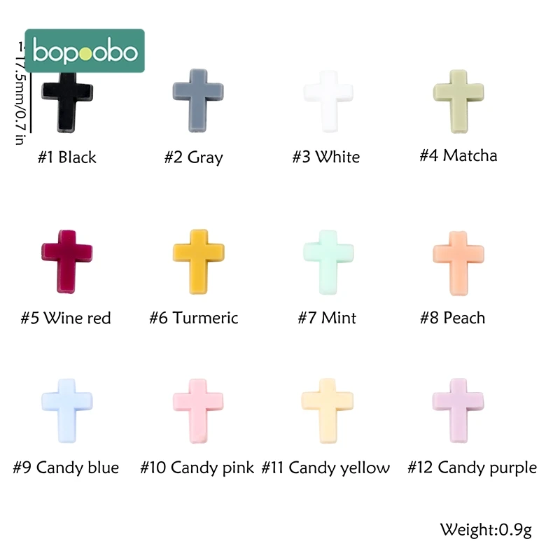 Bopoobo-mordedor de silicona sin BPA para beb&eacute;, mordedor de silicona para beb&eacute;, mordedor masticable de grado alimenticio, 50 unidades-2