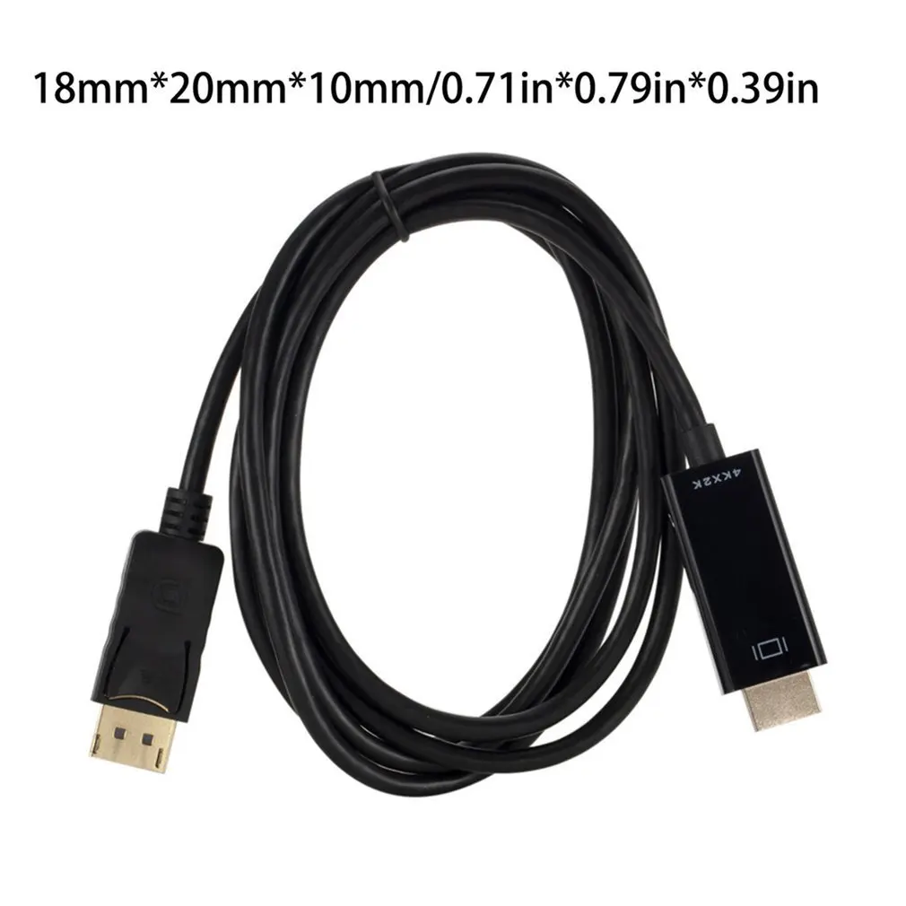 

1.8 Meters Displayport DP to HDMI Cable Adapter 1080P 4K Resolution High Speed Long Converter Cable Cord