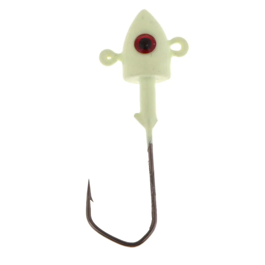 Luminous Super Sharp Fishing Hooks Jig Head Freshwater &amp Saltwater Baits Lures Flies Jigs | Спорт и развлечения