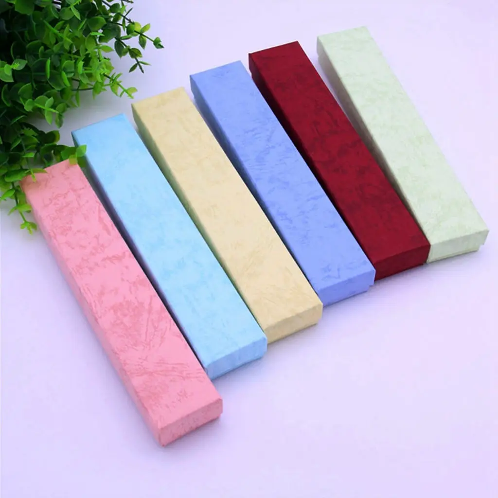 

12Pc Jewelry Paper Cardboard Boxes Necklace Case Gift Display with Padding