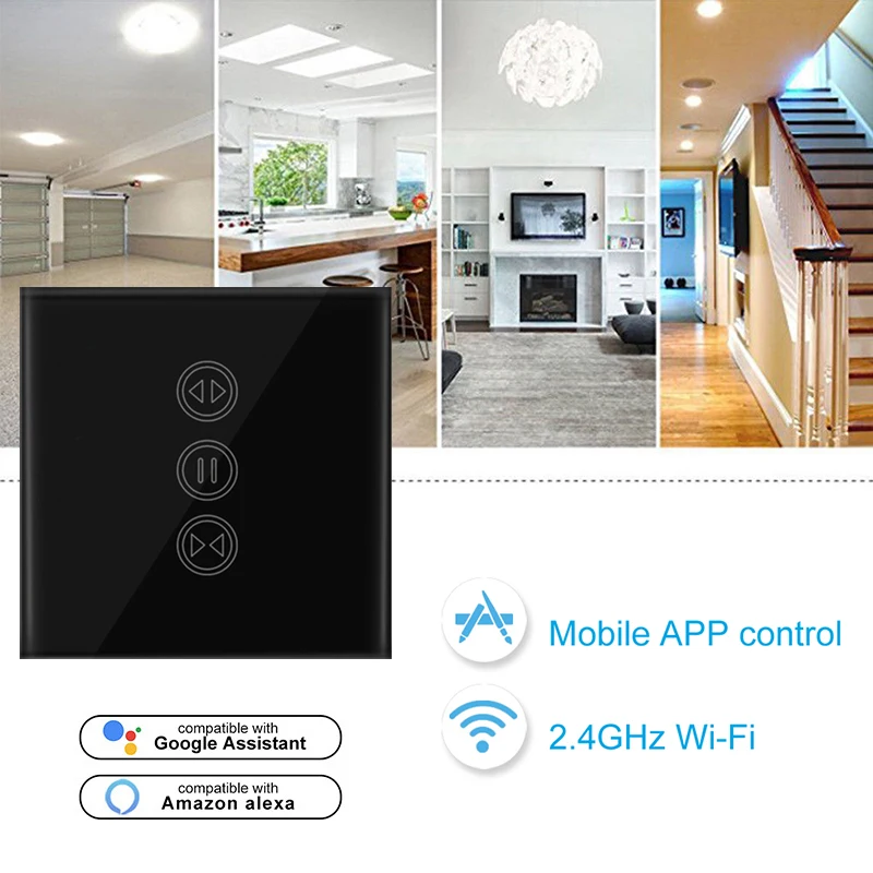 WiFi умная штора переключатель Smart Life Tuya для Электрический моторизованный занавес затвора работает с Alexa и Google Home