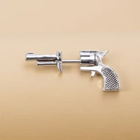 1pc brass realistic revolver helix cartilage tragus stud earring for women barbell piercing earrings stud piercing jewelry 16g