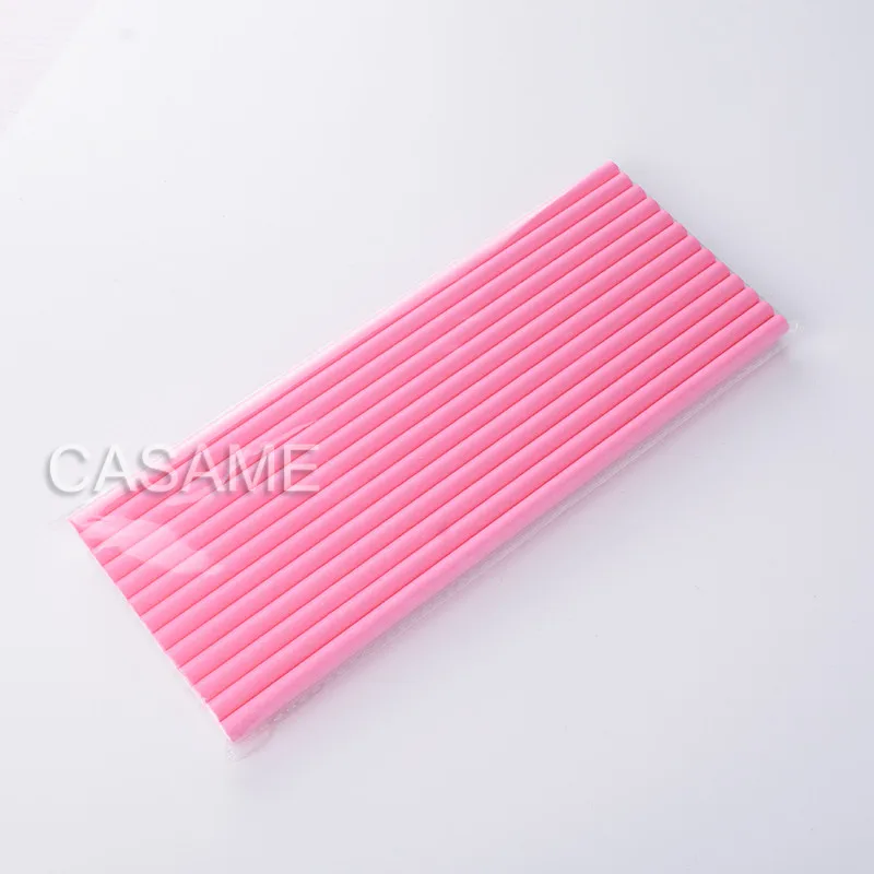 hot pink Рождественская одноразовая бумажная соломинка для питья полосатая соломенная детская Свадебная душевая декорация подарочные вечерние принадлежности для мероприятий - Цвет: hot pink