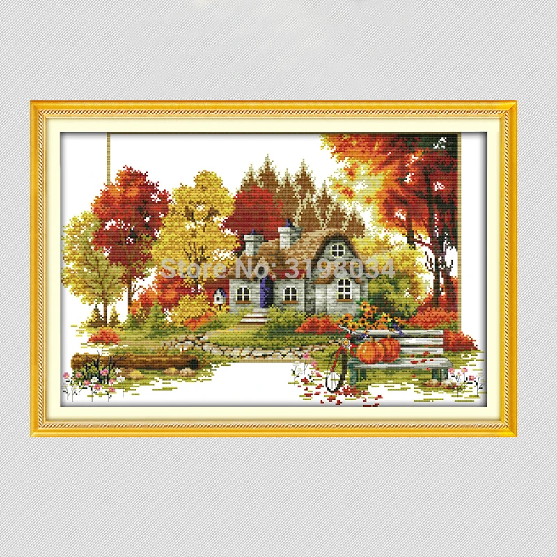 Набор для вышивки крестиком Joy Sunday весенний летний осенний и зимний всесезонный 11
