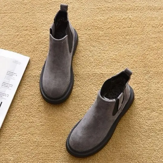 

Shoes Woman Autumn Winter Flat Short Boots Single Flat Heel Martin Boots Women's Short Platform Shoes Snow Boots Luxury Fashion