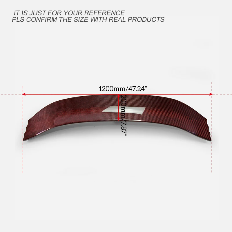 Красный цвет VRSAR1 стиль углеродное волокно заднее крыло откидное багажник