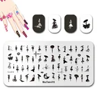 6*12 см шаблон для ногтей из нержавеющей стали шаблон для ногтей печати простые мазки змеи животных портрет ногтей пластина трафарет