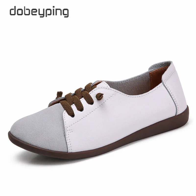 Spring Autumn Ladies Shoes 2020 Genuine Leather Shoes Woman Slip On Ballet Flats Sneakers Women Oxford Shoes Plus Size Moccasins