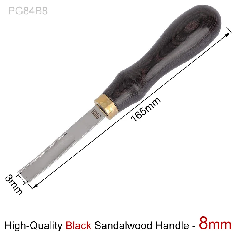 Black Sandalwood 8mm Кожа ремесло кромки истончение инструмент, Diy обрезки машина для изогнутого угла круглый Edger лезвие лопаты кожевенное ремесло широкий 10 мм - Цвет: Black Sandalwood 8mm