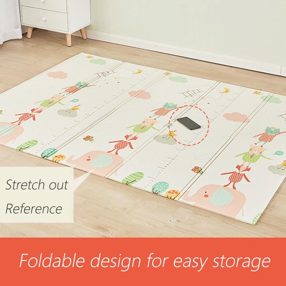 Портативный детский игровой коврик XPE двухсторонний домашняя игра складной для