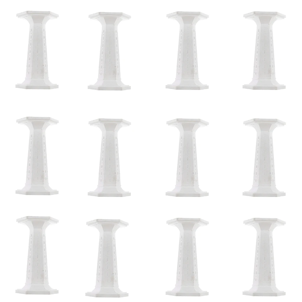 12 штук Винтаж гексагональная колонна пьедестал статуя алебастра Скульптура