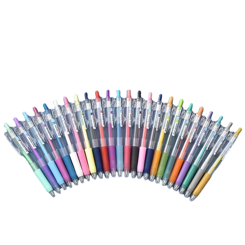 

Гелевая ручка с нажимным соком, 6 шт., 0,5 мм, 24 цвета, для студентов, для записи записей с ключом, ручка для учетной записи 2022