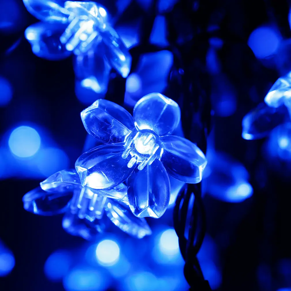 

ICOCO Outdoor Solar String Lights Fairy Blossom Flower 20 feet 50 LED String Lighting for Christmas Party Home Patio