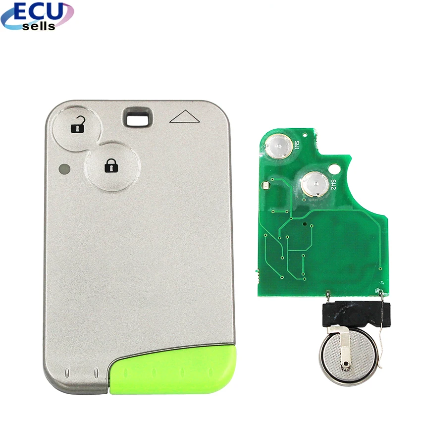 Новый дистанционный ключ-брелок для смарт-карты с 2 кнопками Laguna Espace 2001 - 2009 433 МГц |