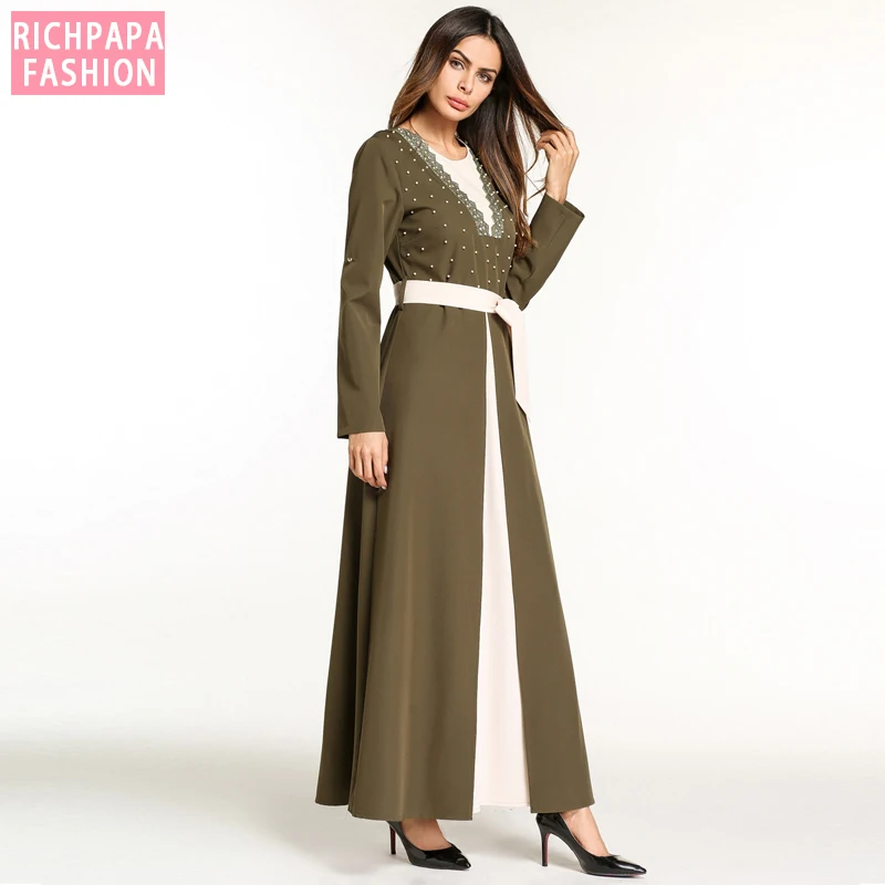 Женское мусульманское платье абайя в арабском стиле Дубай Hijab турецкие платья