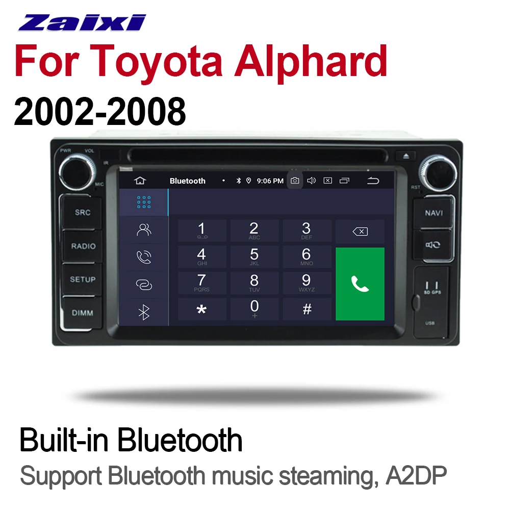 Автомобильный мультимедийный плеер ZaiXi 2 Din Android Wi Fi GPS навигация Авторадио для Toyota