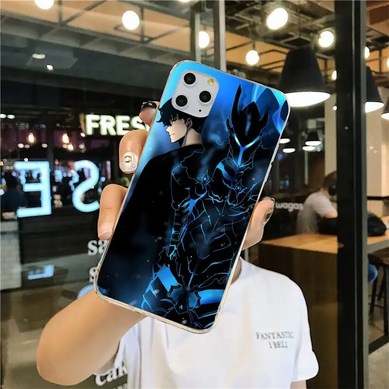Аниме чехол для телефона Solo Leveling для iPhone 12 Pro Max 11 XS Max 8 7 6 6S Plus X 5S SE 2020 XR.