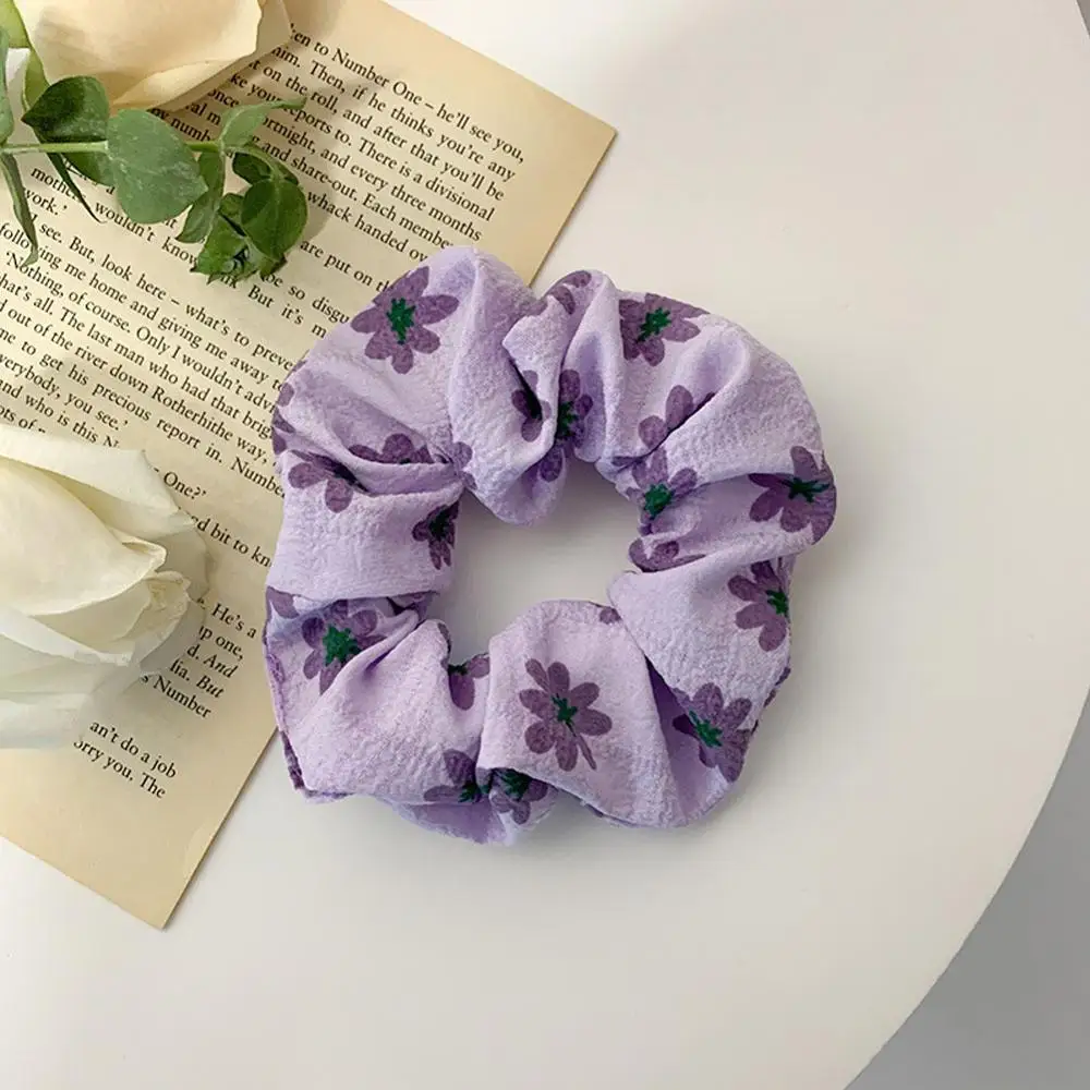 Цветочная ткань для девочек широкая резинка волос высокоэластичная лента