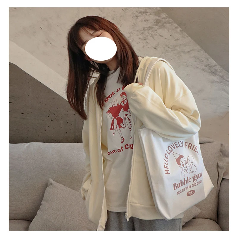 

2021 new spring and autumn hooded zipper cardigan loose casual jacket solid color sweater women's thin jacket