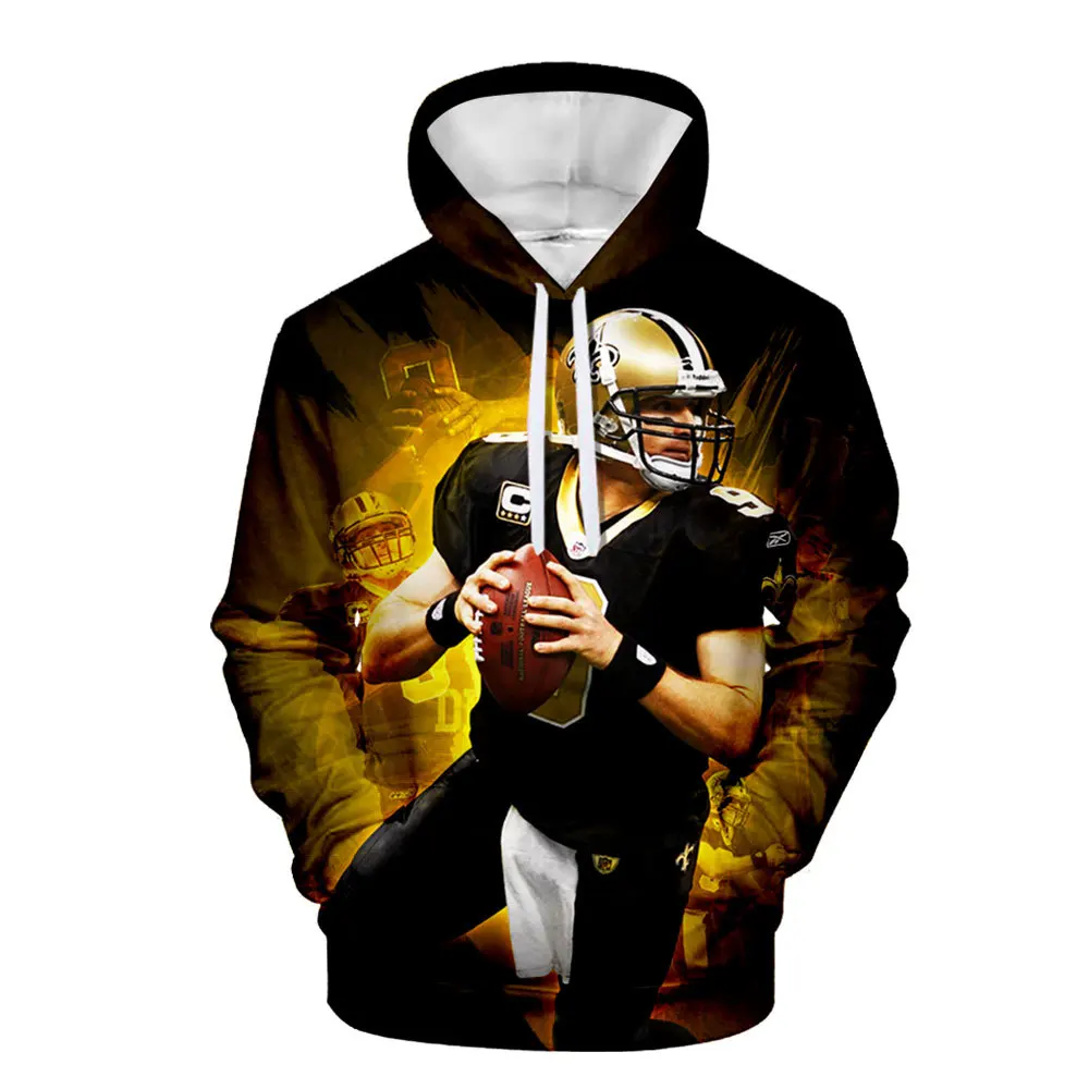 

Rugby Player Lamar Jackson Print Hoodie Spring and Autumn Men's/Women's Oversized Loose Long Sleeve Sweatshirt Casual Streetwear