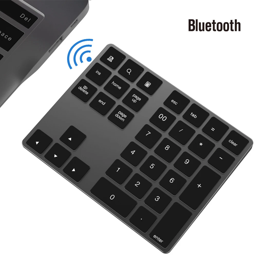 Портативная Алюминиевая Беспроводная клавиатура Bluetooth с 34 клавишами для MacBook