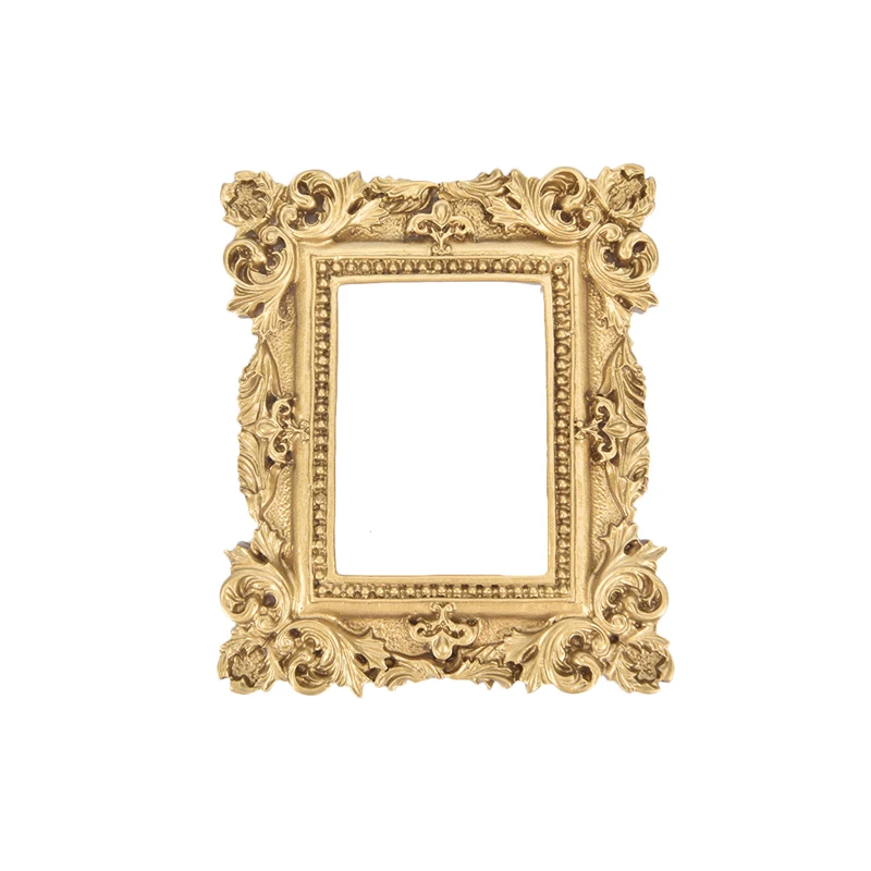 Маленькая золотая фоторамка в стиле ретро фотореквизит Декор для дома косметика