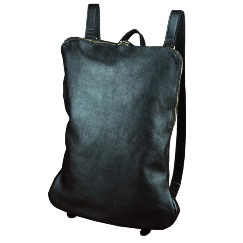 

Leather Backpack retro personalized simple travel large capacity computer backpack
