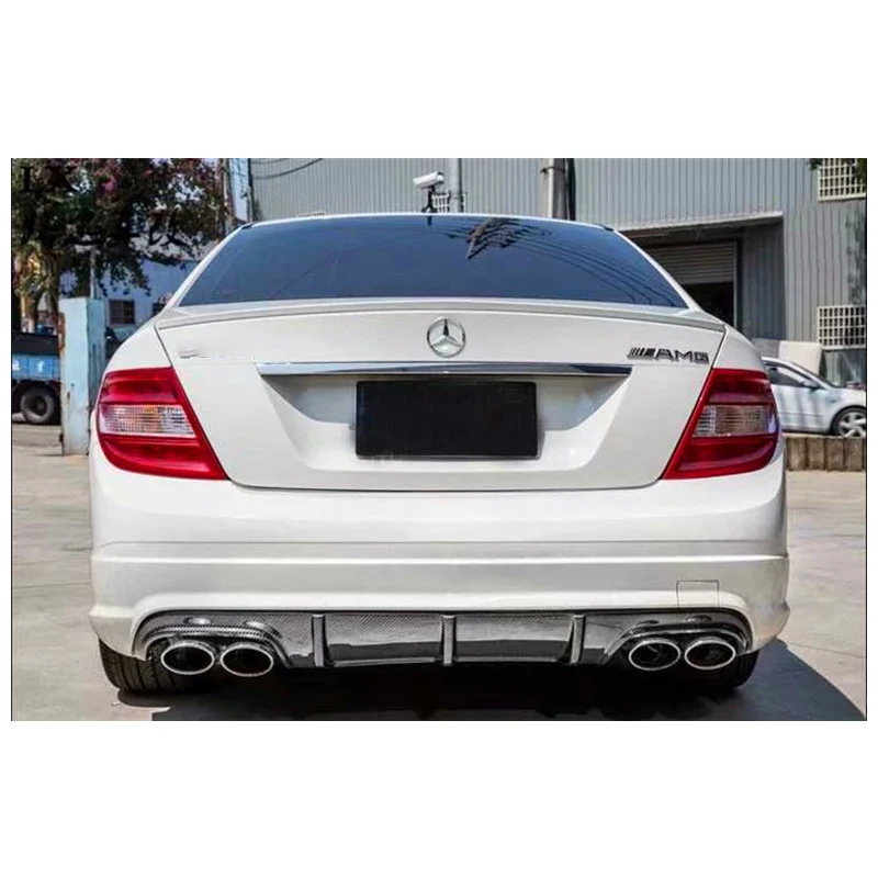 Диффузор заднего бампера спойлер для Mercedes Benz C Class W204 C63 AMG C300 Sport Sedan купе 2008 2011 из
