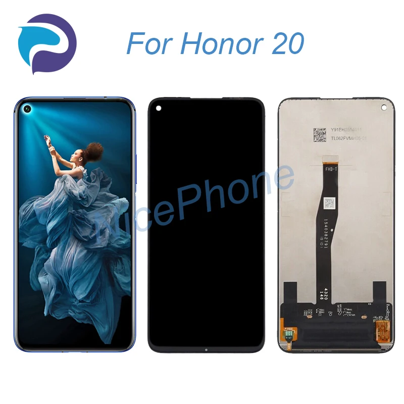 ЖК-дисплей для honor 20 кодирующий преобразователь сенсорного экрана в сборе дюйма 6