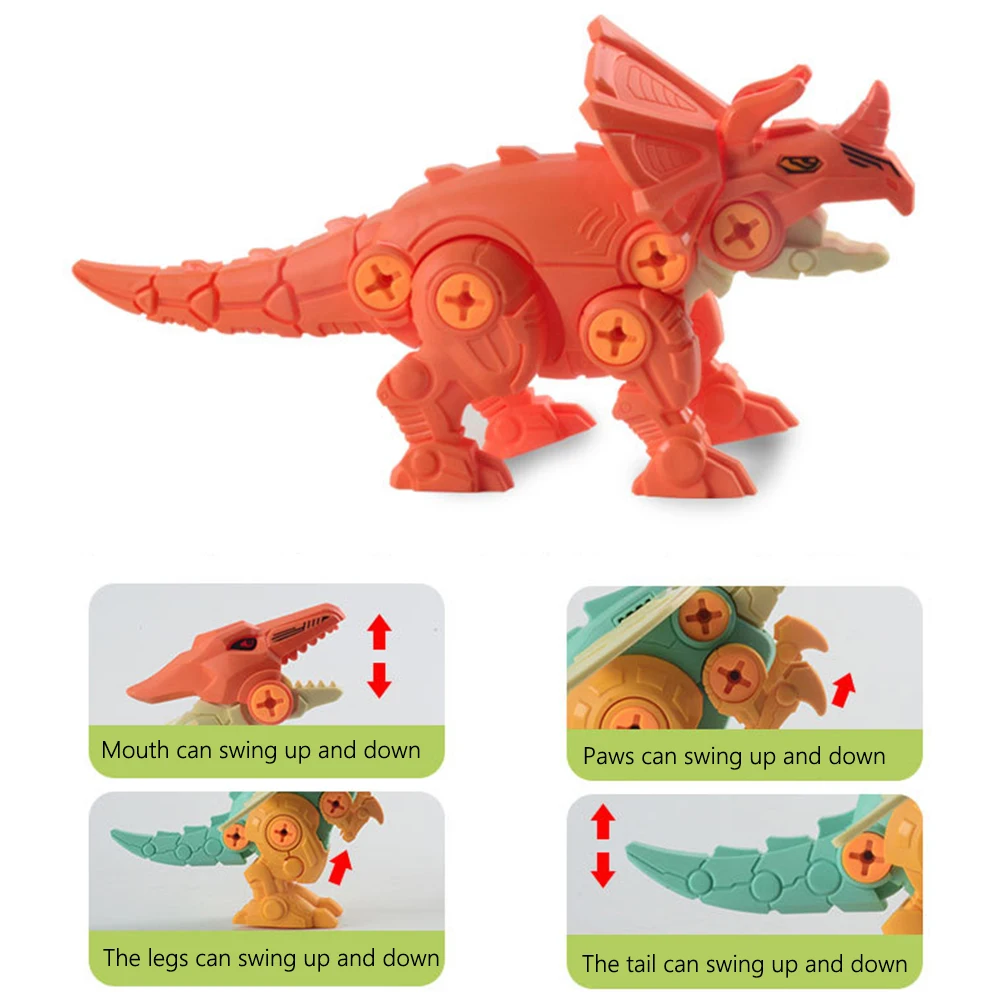 Разборка сделай сам игрушка динозавра мультяшная гайка отвертка Сборная модель