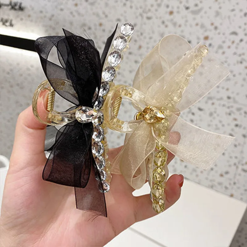 

Новые аксессуары для волос заколка для волос с бантом Женская Корейская простая сетчатая красная заколка ручной работы заколка для волос с ...