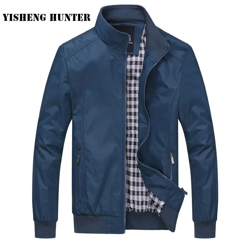 Мужская куртка, весна-осень, пальто среднего возраста, мужская мода, стоячий воротник, тонкий, повседневный стиль, деловые куртки, мужские M-5XL