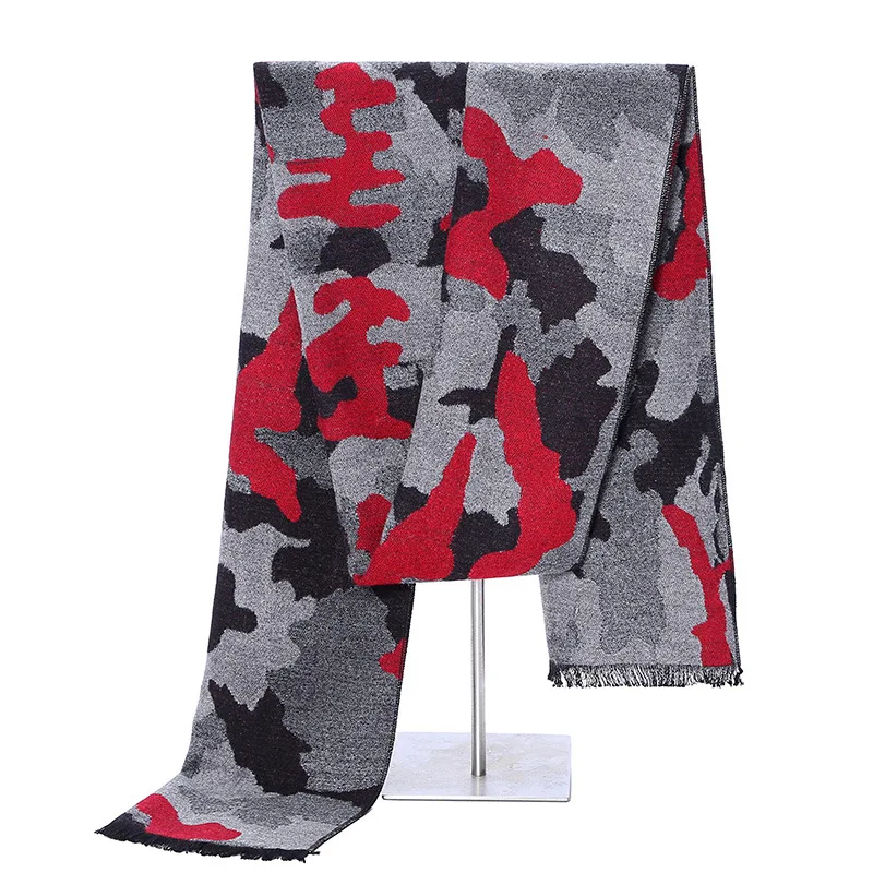 Зимний кашемировый шарф для мужчин Классический клетчатый шали шарфы мужские