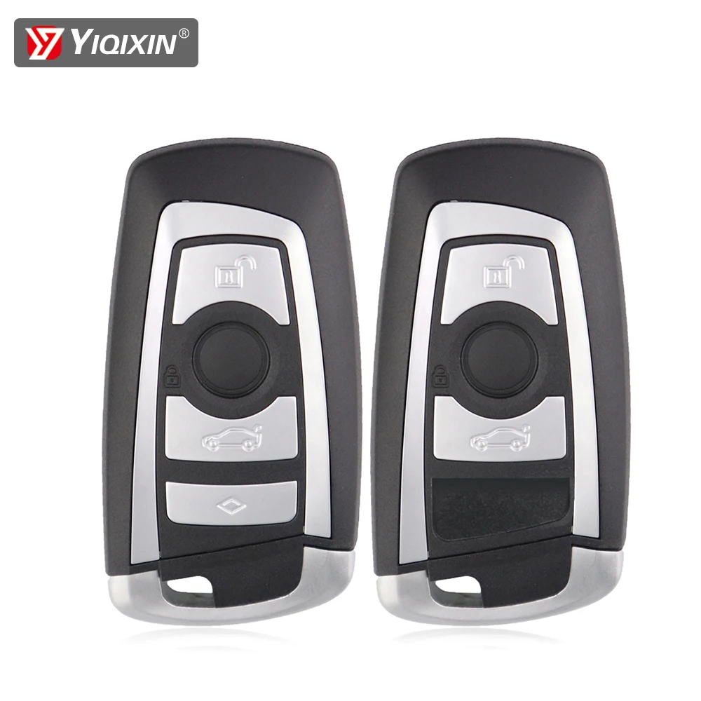 

YIQIXIN 4 кнопки дистанционный Автомобильный ключ оболочка чехол Чехол для BMW CAS4 F 3 5 7 серии E90 E92 E93 X5 F10 F20 F30 F40 новый 5 7 серии