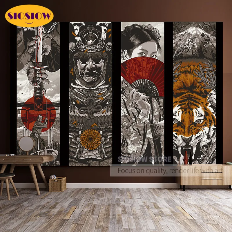 5D алмазная живопись сделай сам Самурай тигр полный набор квадратная круглая